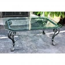 New, vintage and antique wrought iron coffee tables. Modern Chippendale Style Wrought Iron Coffee Table W Glass Top