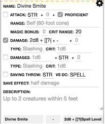 Community Forums 5e Ogl Making An Attack And Then Have Options Of What To Apply To The Attack Roll20 Online Virtual Tabletop Roll20 would also have its own integrated voice/video chat, but in my personal experience it's not enormously stable or reliable yet (last time i should i just use a random set? 5e ogl making an attack