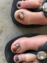 There are 232 fall toe nails for sale on etsy, and they cost $13.40 on average. Fall Leaves Pedicure Fall Toe Nails Toe Nail Designs For Fall Fall Pedicure
