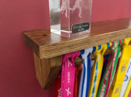 Medal Hanger Wooden Running Medal Holder Rack Shelf For Etsy Medal Hanger Running Medal Hanger Trophy Display