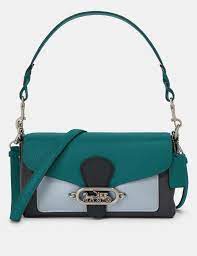 Coach Small Jade Shoulder Bag In Colorblock Shoulder Bag Bags Green Shoulder Bags