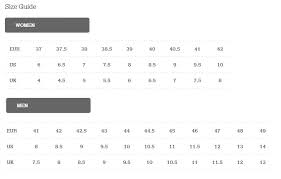 On Running Size Guide