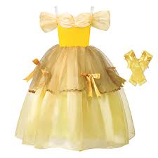 Beauty and the beast costumes kids. Princess Belle Dress For Girl Costumes Kids Floral Ball Gown Child Cosplay Bella Beauty And The Beast Costume Fancy Party Dress Buy At The Price Of 25 46 In Aliexpress Com Imall Com