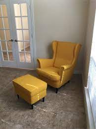 image of ikea strandmon wing chair skiftebo yellow ottoman for small chair with regard to strandmon wing chair stran yellow ottoman small chair ikea strandmon