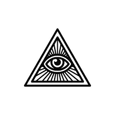 Masonic Symbol All Seeing Eye Inside Triangle With Beams Isolated Third Eye Tattoos All Seeing Eye Tattoo Illuminati Tattoo