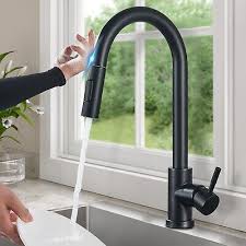 Touch Sensor Kitchen Sink Faucet Black