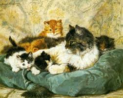 Henriette Ronner Knip 1821 1909 Dutch In 2020 Cat Art Illustration Cats Illustration Cat Painting