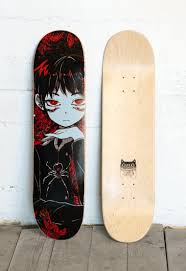 Anime skateboards anime longboards anime grip tape custom skateboard griptape 9x34 in. Widowboy Skate Deck In 2021 Skateboard Deck Art Skate Decks Skateboard Design