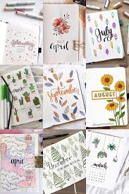 41 Bullet Journal Monthly Cover Ideas You Must Try In 2020 Bullet Journal Writing Bullet Journal Cover Ideas Bullet Journal Aesthetic