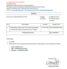 Diatas adalah beberapa contoh invoice yang dapat digunakan oleh berbagai bidang pekerjaan. Contoh Invoice Jasa Rental Mobil Angkutan Travel Dan Lainnya Racheve