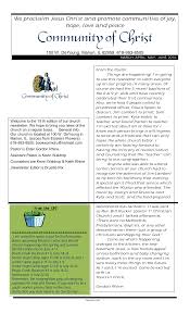 We proclaim Jesus Christ and promote communities of joy, hope, love and  peace