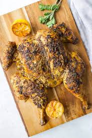 For sauce, stir together yogurt, lemon peel, lemon juice, cilantro, paprika, ginger, garlic, cumin, turmeric, cardamom, and cayenne pepper in a shallow dish. Greek Roast Chicken Whole30 Paleo Keto Every Last Bite