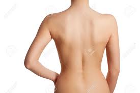 The human back, also called the dorsum, is the large posterior area of the human body, rising from the top of the buttocks to the back of the neck. Beautiful And Naked Female Back View Isolated On White Background Stock Photo Picture And Royalty Free Image Image 30455962