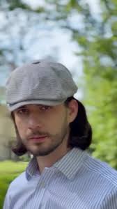 Linen Newsboy Cap "London Gray"