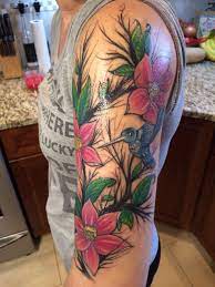 Flowers And Hummingbird Tattoo Arm Tattoos Arm Tattoo Picture Tattoos