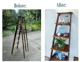Wooden ladder garland greenery white lights white glittery mesh small round ornaments icicle ornaments snowflake ornaments various handmade wooden ladder for your living room, bedroom, garden, decor or anywhere else you are looking to fill up with this statement piece! Diy Organization How To Build Ladder Shelves Furniture Diy Bookshelves Diy Home Diy