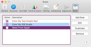 In this article we will walk you through the process of creating mail rules that will direct messages to other folders or the trash based on conditions you specify. How To Automatically Color Code Emails In Mac Mail