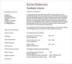 An academic resume or curriculum vitae is a compact and detailed presentation of the qualifications, advantages, and experiences of a student or person applying for a job. Free 8 Sample Academic Resume Templates In Pdf Ms Word