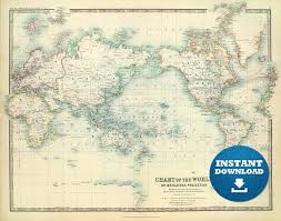 Digital Old World Map Printable Download Vintage World Map