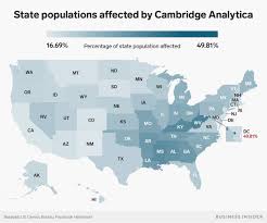 Map Of Us Facebook Users Impacted By Cambridge Analytica Business Insider Facebook Users States Business Insider