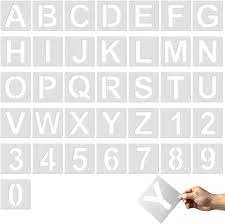 Part of our 1 to 12 inch letter sets. Buy 36 Pcs Letter Stencils For Painting 3 Inch Alphabet Stencils For Wood Burning Plastic Number Stencils Reusable Capital Stencil Letters Template For Canvas Card Making Online In Vietnam B08qcm3yys