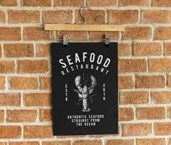 Seafood Restaurant Menu Poster Mockup Fr Free Psd Freepik Freepsd Background In 2020 Menu Restaurant Seafood Restaurant Poster Mockup