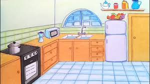 Collection of messy hand drawn kitchen items. How To Draw Scenery Of Kitchen Step By Step Youtube