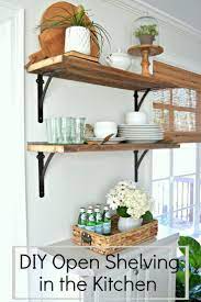 Diy Kitchen Open Shelving For Under 50 Rustic Kitchen Kitchen Remodel Small Diy Open Shelving