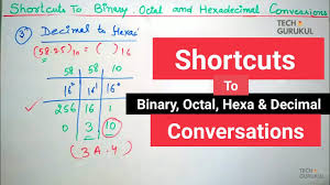 12 Shortcuts To Binary Octal Hexadecimal And Decimal Conversions Digital Electronics