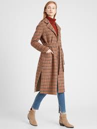 Suit, $2,975, by giorgio armani. Reversible Double Faced Wrap Coat Banana Republic