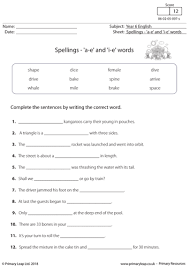 This word list has been generating with the csw12 dictionary and by looking for the words containing ie or words that contain ie. Ks2 English Resource Spellings A E And I E Words Teaching Resources