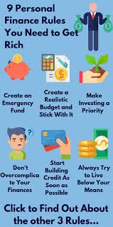 9 Personal Finance Rules You Need To Get Rich Financial Life Hacks Budgeting Money Finance