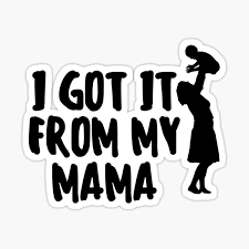 I Got It From My Mama Stickers Redbubble