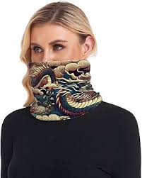 Amazon.com: Augenstern Calentadores de cuello de invierno Cloud-dragon-china-japonés  Unisex reutilizable cuello polaina diaria bandana pasamontañas, Negro