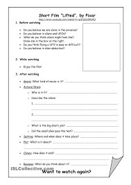 Video Worksheet Lifted Short Film Short Film Learn English Film