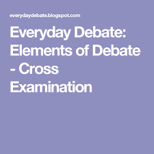 Everyday Debate Elements Of Debate Cross Examination Debate Speech And Debate Debate Club