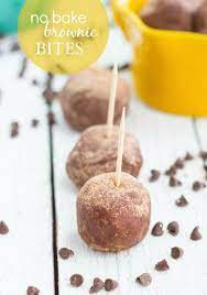 No Bake Brownie Bites Desserts Dessert Recipes No Bake Brownies
