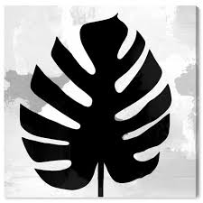 Black And White Canvas Pictures Uk Oliver Gal Monstera Black And White Graphic Art Print On Wrapped Canvas White Canvas Art Black White Canvas Black White Frames