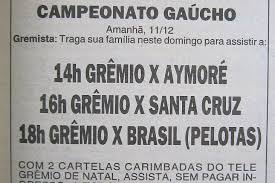 A pauta obsessiva da ivi da. Voce Sabia O Gremio Ja Jogou Tres Vezes No Mesmo Dia Pelo Gaucho Superfc