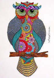 Finished Mr Owl Bird Art Art Zentangle Art