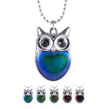 Us 1 21 20 Off Trendy Animal Mood Tracker Necklace Fashion Jewelry Statement Women Necklace Change Color Charm Long Necklaces Owl Pendants In