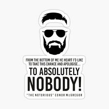 Conor mcgregor isn't letting anything slow down his daily routine.after his early morning arrest, on monday, mcgregor was back out before the. Conor Mcgregor Meme Stickers Redbubble
