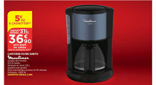 Offre Cafetiere Filtre Subito Moulinex Chez Bi1