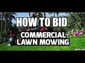 How to bid COMMERCIAL LAWN MOWING - YouTube