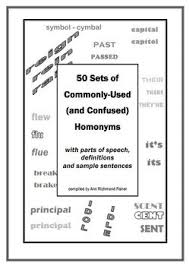 50 Sets Of Homonyms With Definitions Sentences And Part Multiple Meaning Words Homonyms Spelling And Grammar