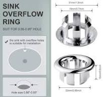 IVIGA 1.2 in. Bathroom Sink Basin Trim Overflow Ring Cover Plastic Insert  in Hole Round Caps in Brushed Nickel (6-Pack) VCC03-6