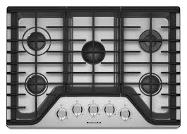 5 burner gas cooktop stainless steel