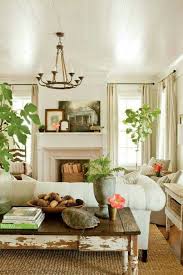 Traditional Shabby Chic Living Room In Creams And Whites With Wood Ceilings Painted White C Southern Living Homes Farm House Living Room Farmhouse Renovation