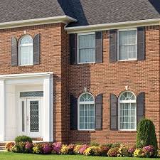 Pin By Alexis Lin On Thackeray Exterior In 2020 Brick Exterior House Shutters Exterior Window Shutters Exterior