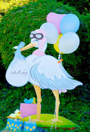 Large Stork Baby Shower Decoration Personalized Stork Baby Etsy